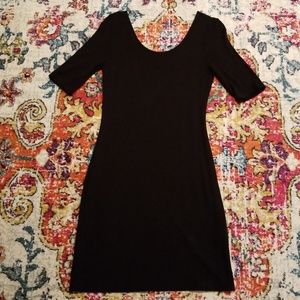 H&M Little, black, stretch knit dress.